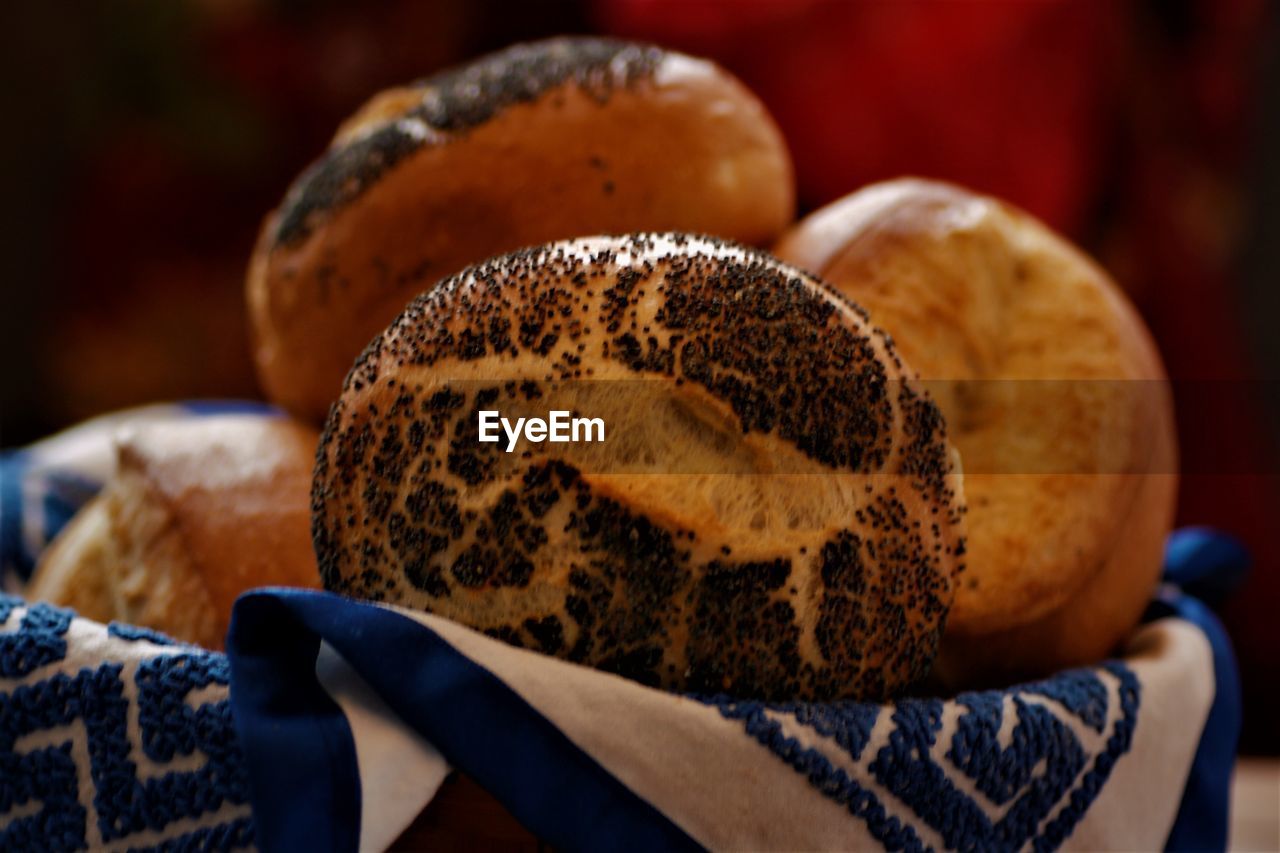 Close-up of bread on table