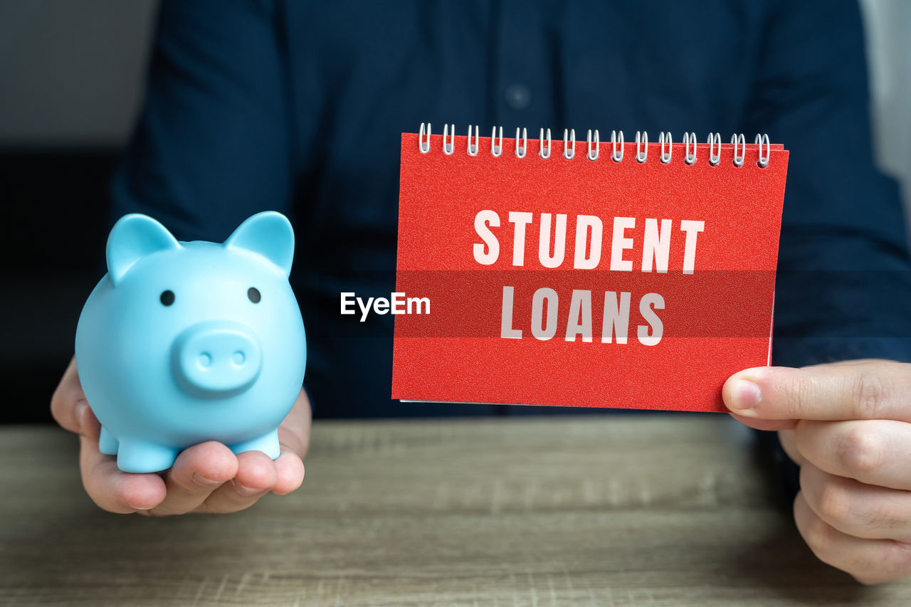 Student loans concept. financial aid provided to students to help cover the cost 