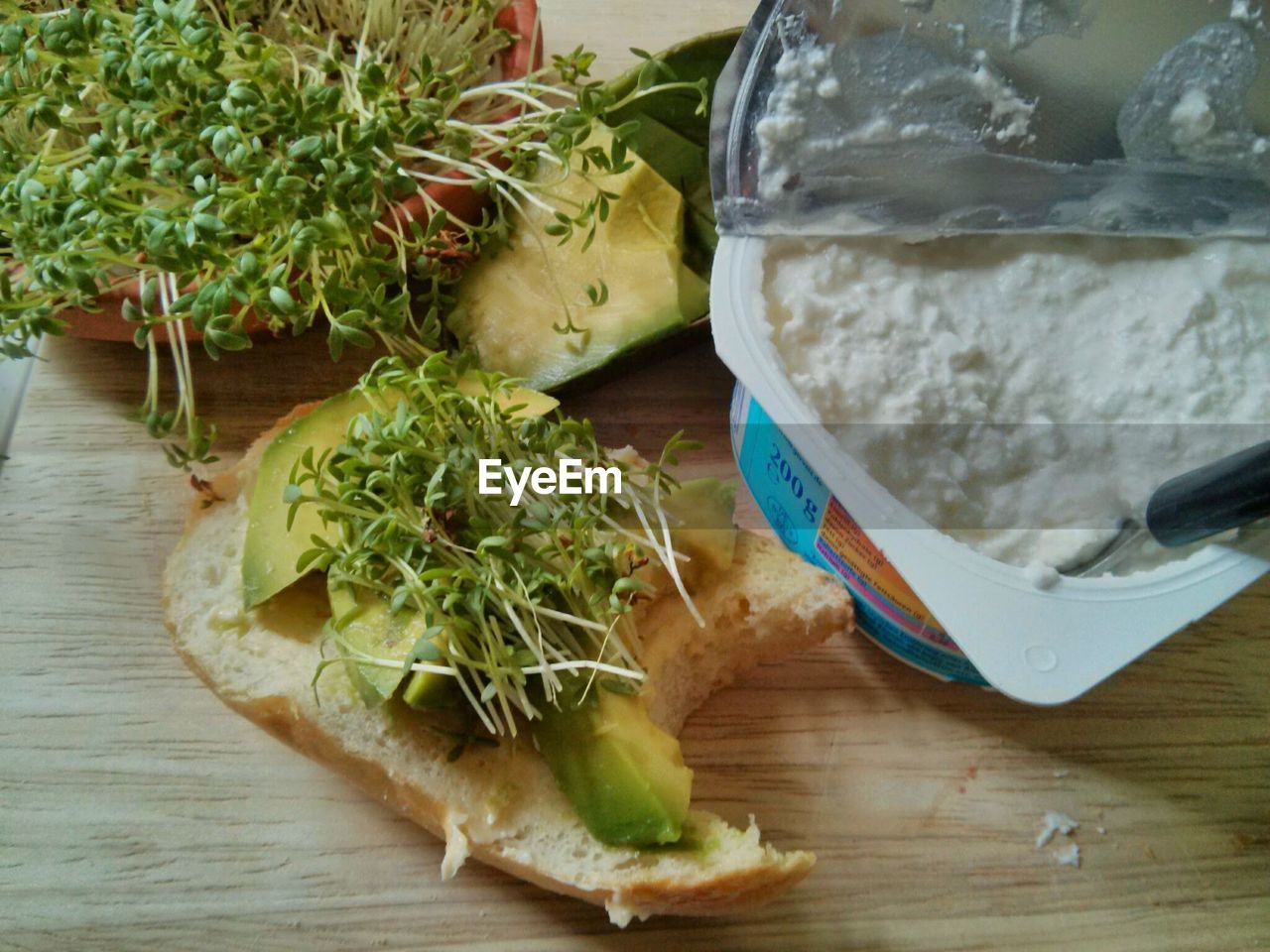 FOOD ON WOODEN TABLE