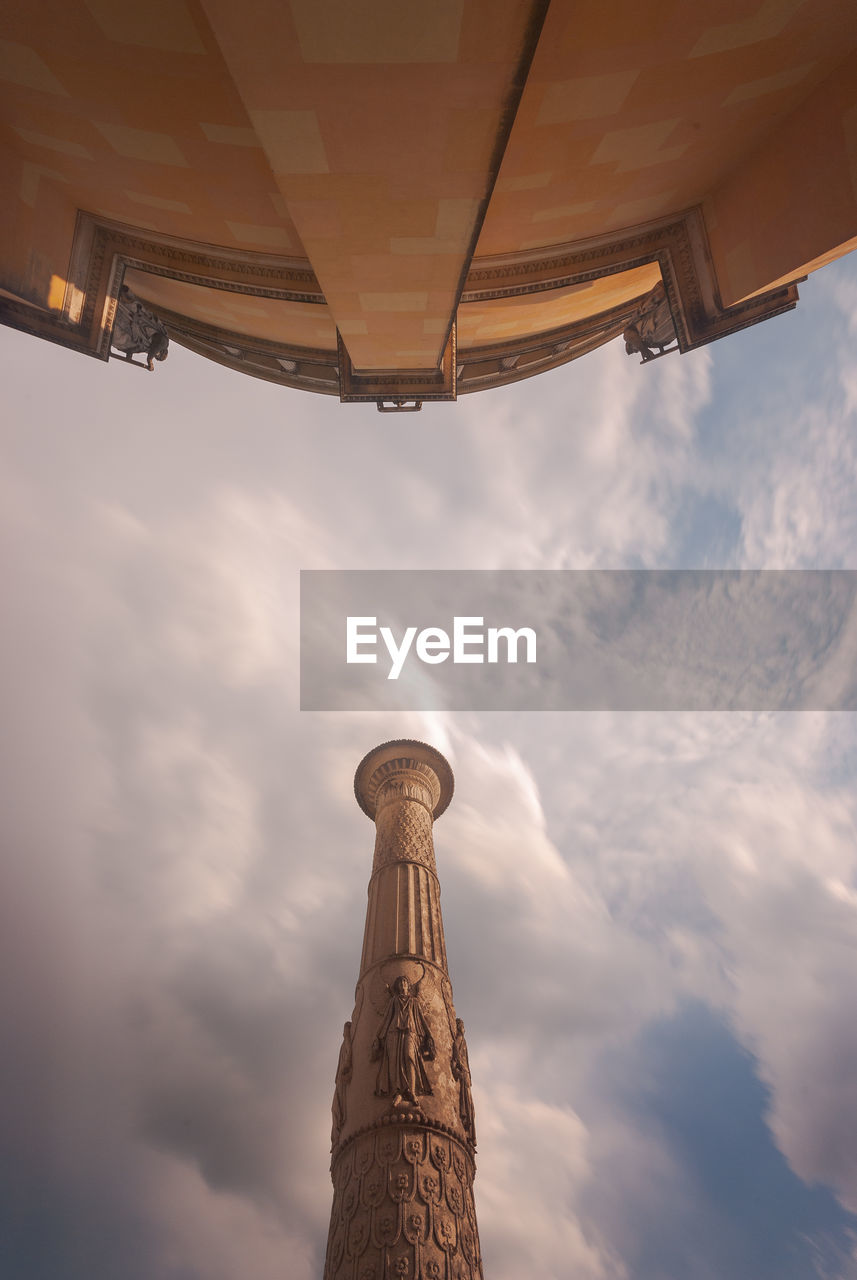 LOW ANGLE VIEW OF BELL TOWER AGAINST SKY