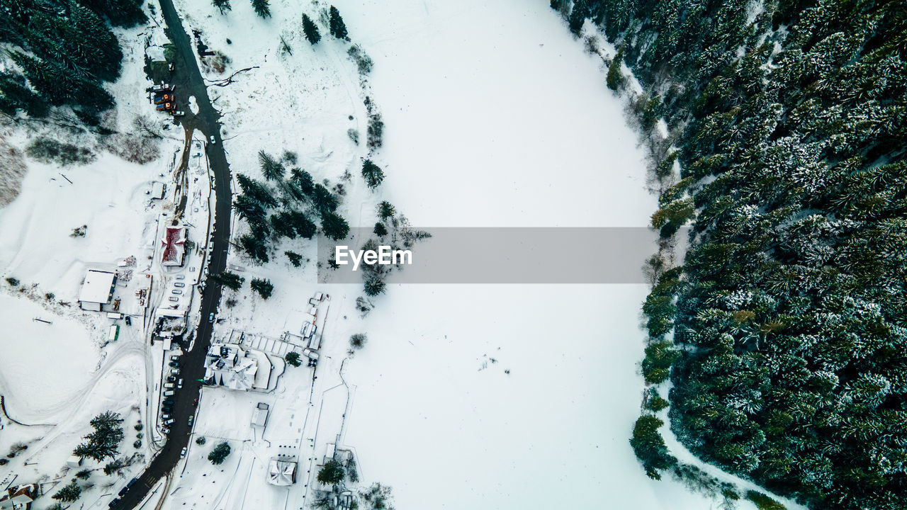 Drone picture of red lake 