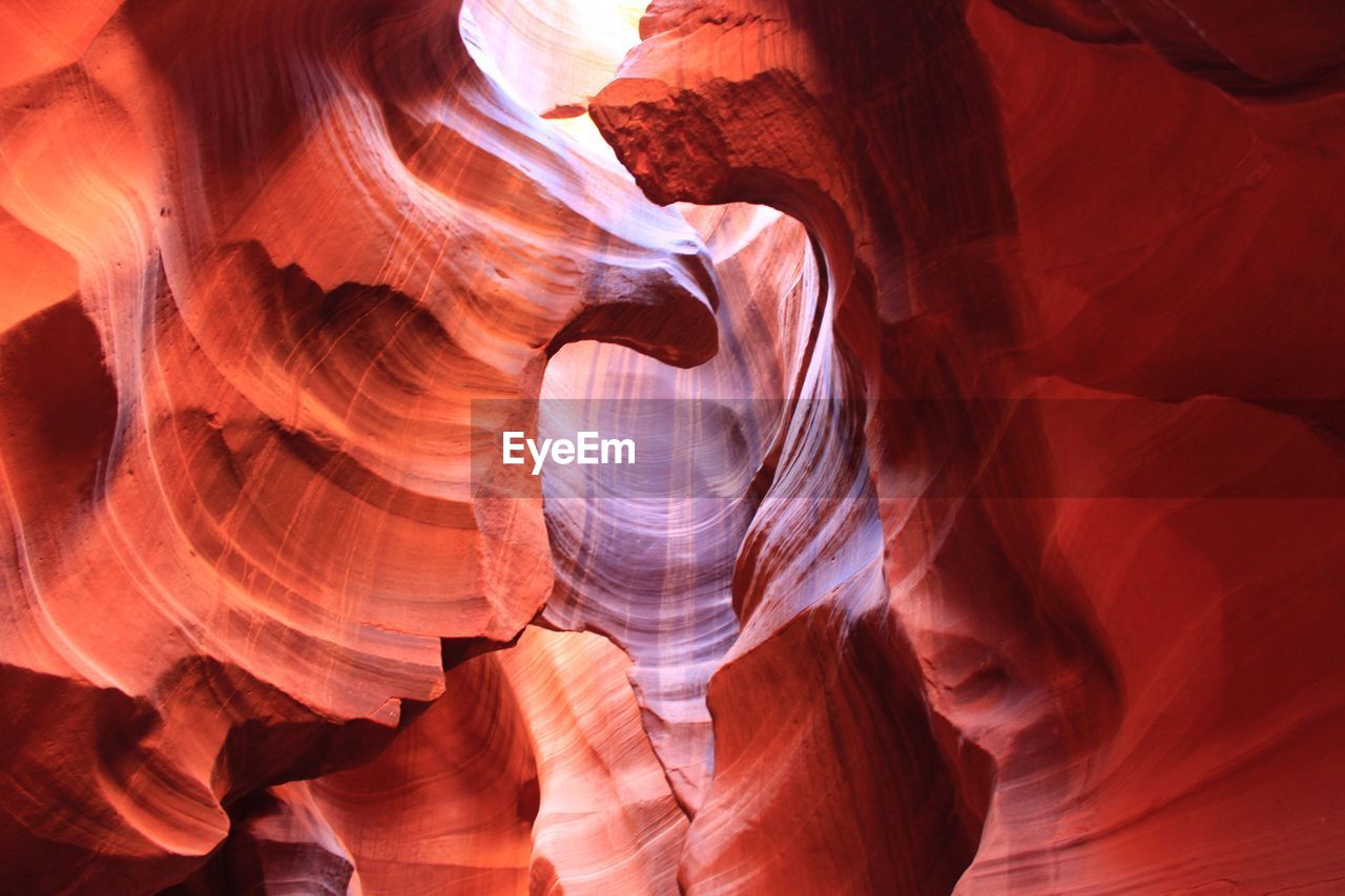 Rock formations at antelope canyon