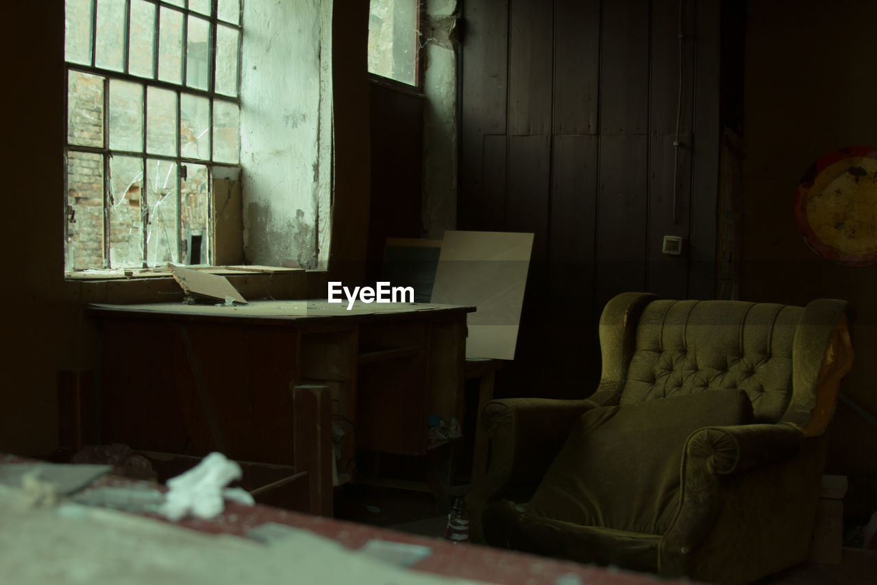 Interior of abandoned house