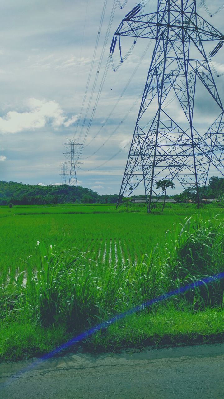 SCENIC VIEW OF GRASSY FIELD AGAINST SKY