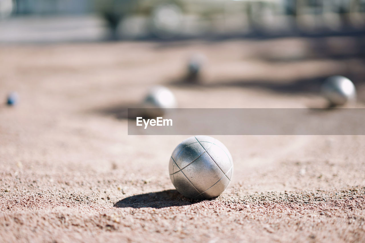 Close-up of ball on field