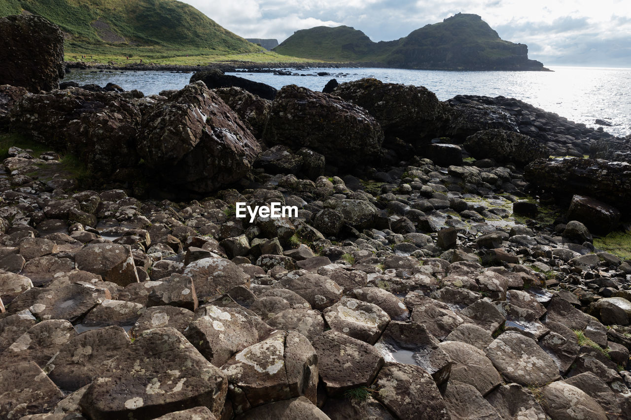 Scenic view of rocky coastline