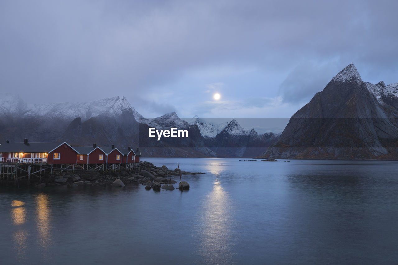 Surroundings of the typical norwegian village of hamnøy