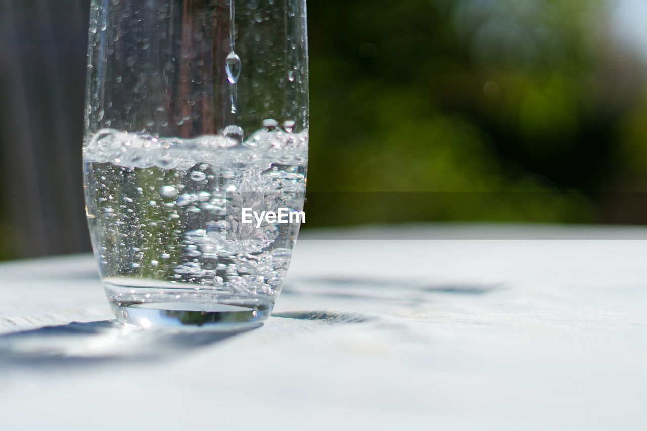 CLOSE-UP OF GLASS OF WATER