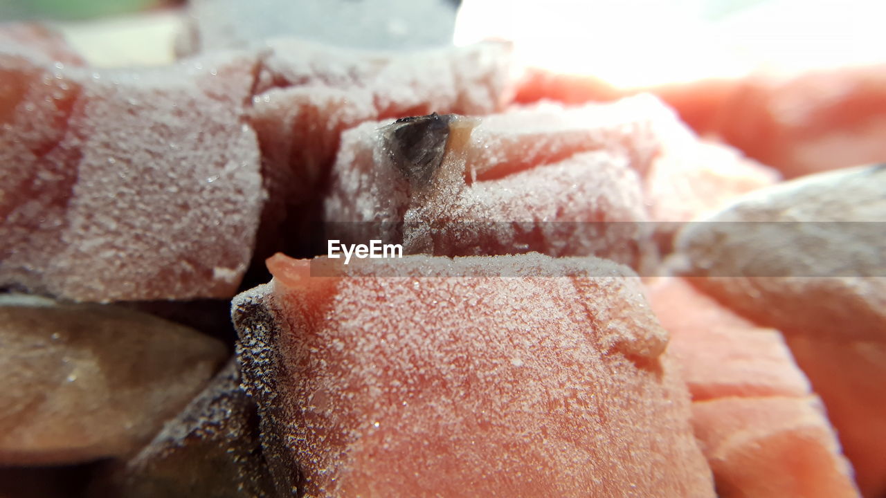 CLOSE-UP OF BREAD ON CAKE