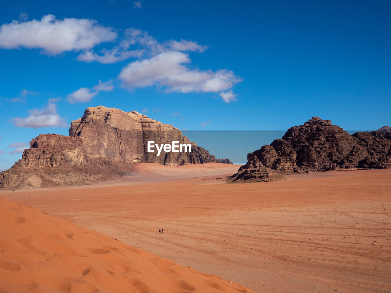 Scenic view of desert against sky