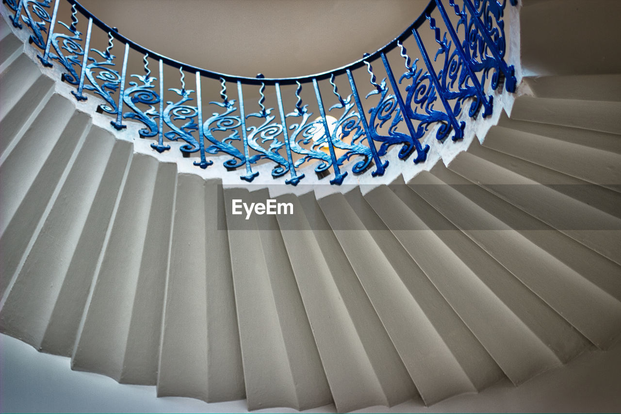 Low angle view of spiral staircase