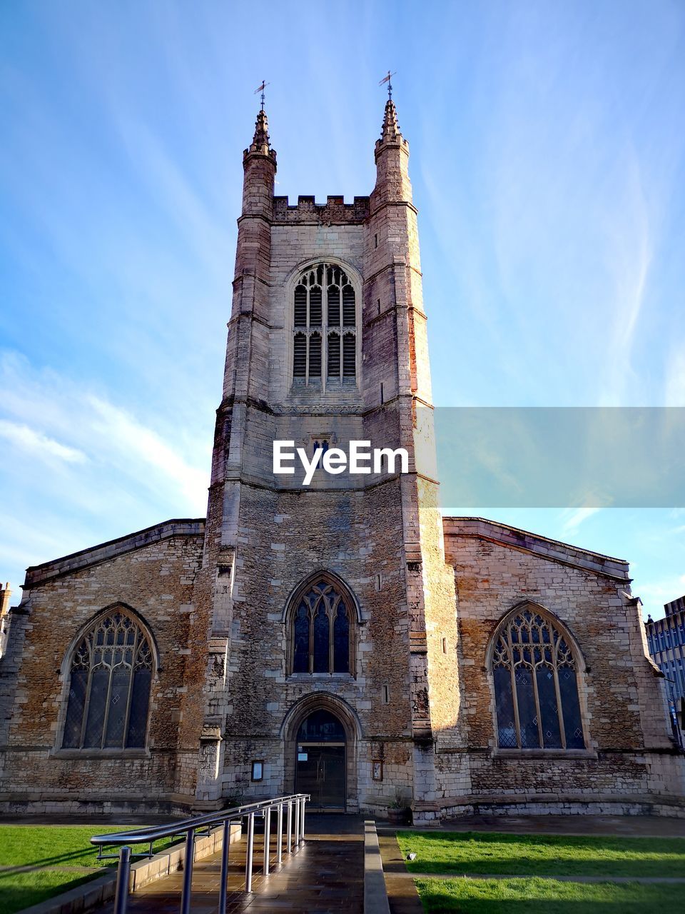 Low angle view of historic building against sky