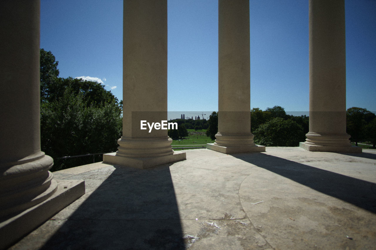 VIEW OF COLONNADE AGAINST CLEAR SKY