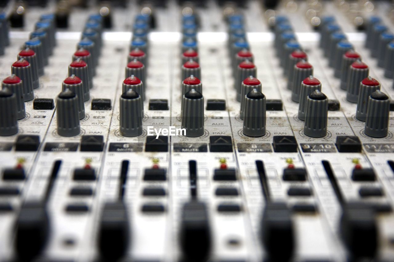 Full frame shot of sound mixer