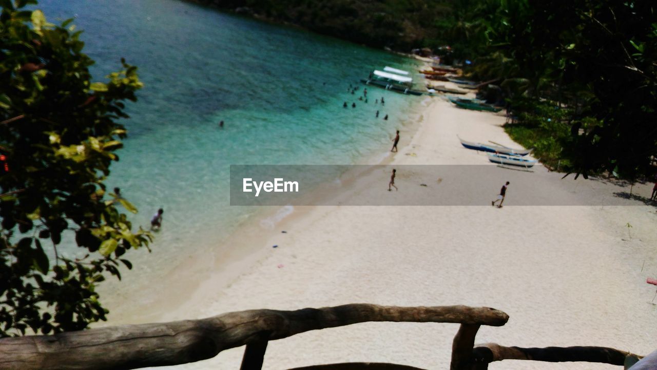 SCENIC VIEW OF SEA WITH TREES IN BACKGROUND