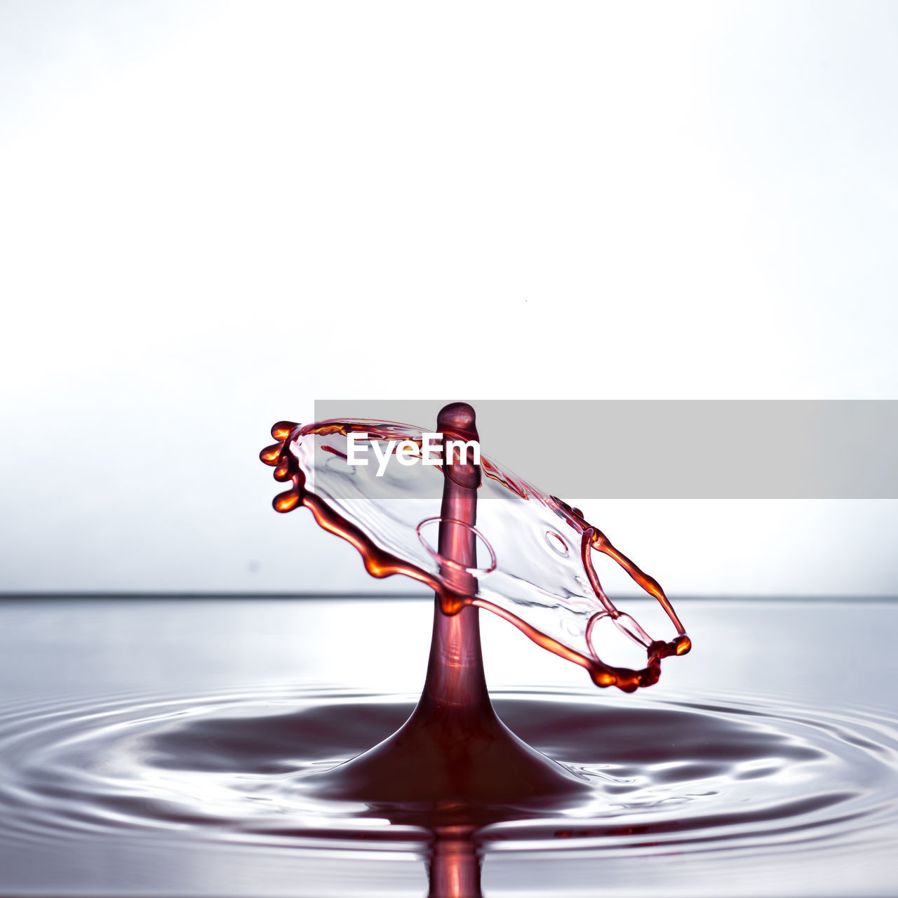 CLOSE-UP OF WATER OVER WHITE BACKGROUND