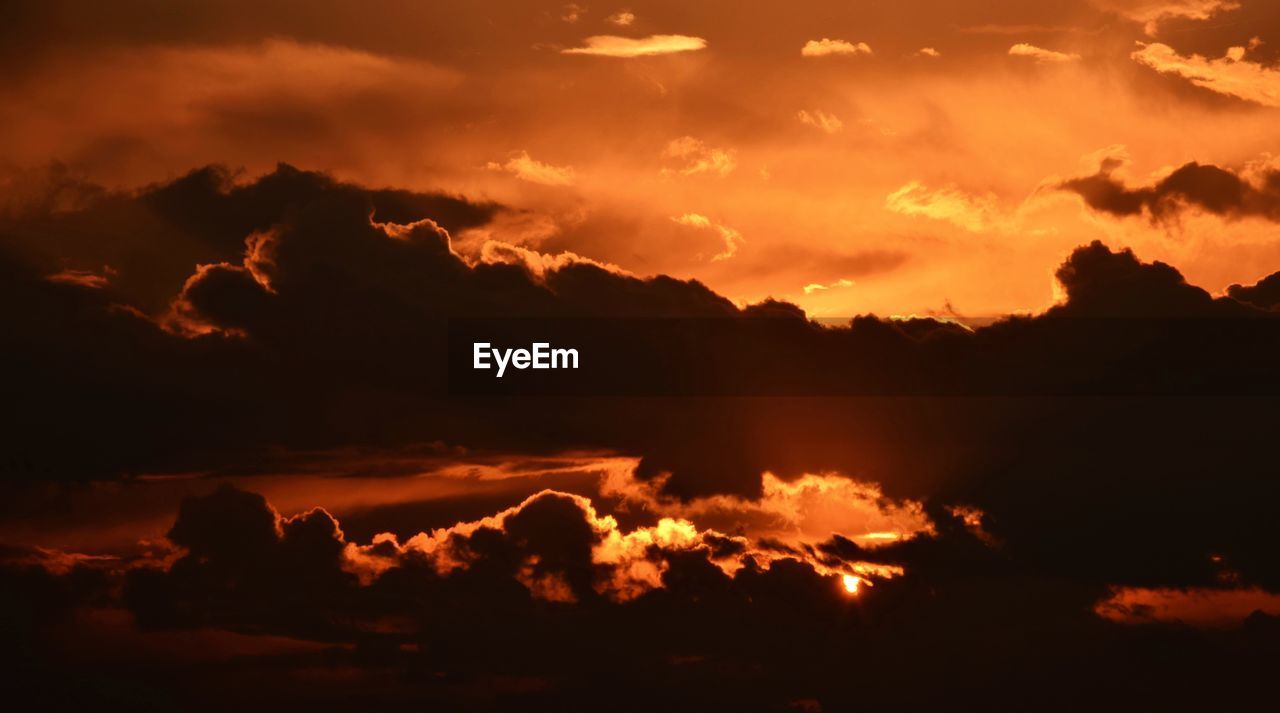 SCENIC VIEW OF CLOUDY SKY AT SUNSET