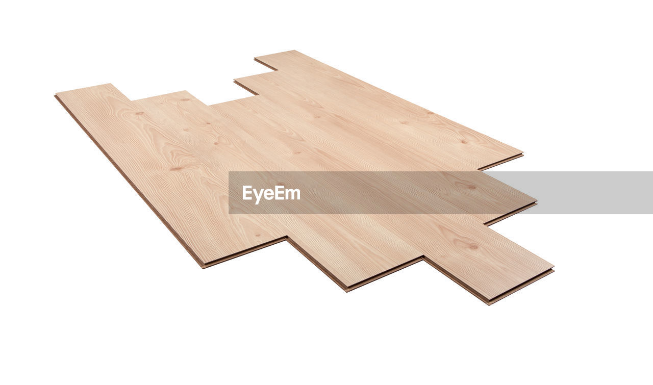 High angle view of wood against white background
