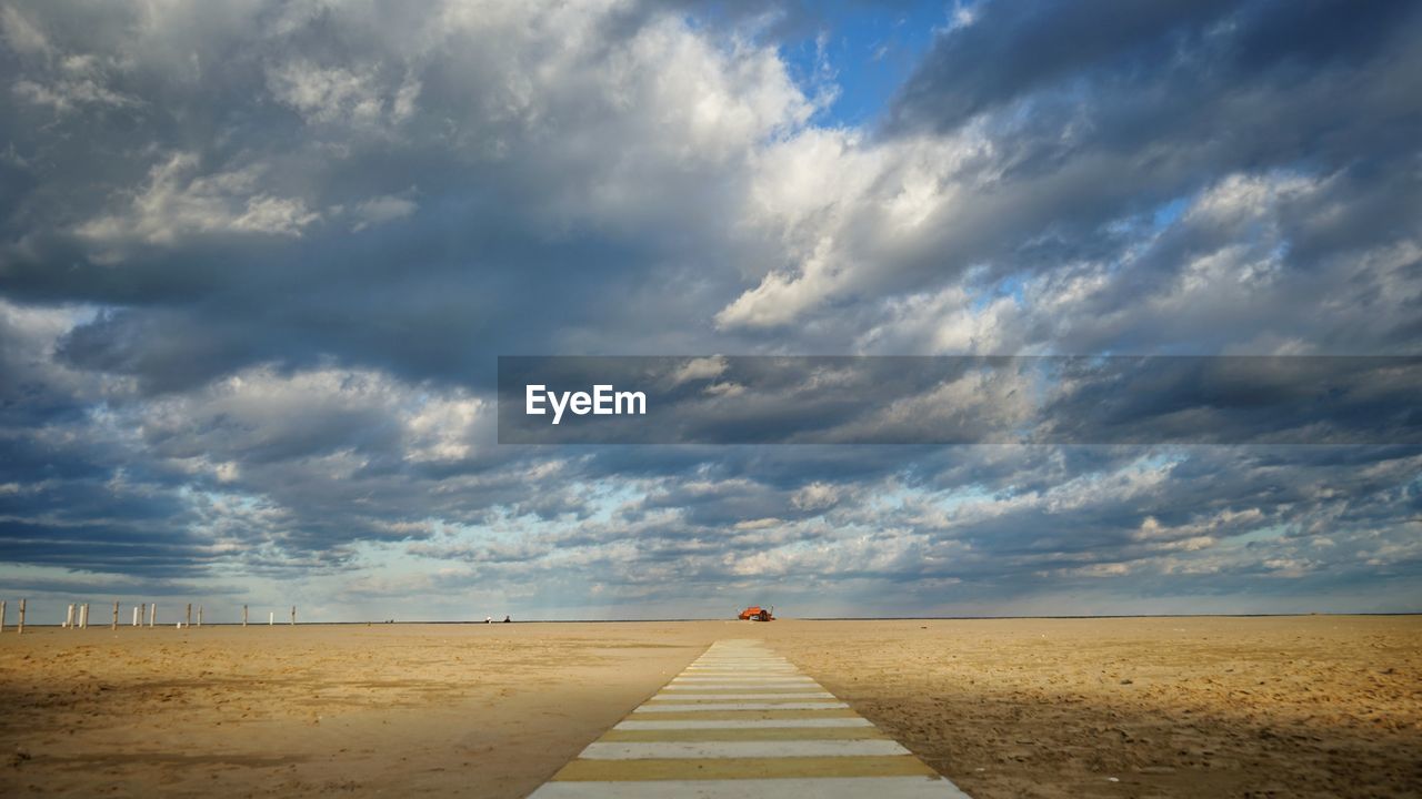 Cloudy sky on the beach