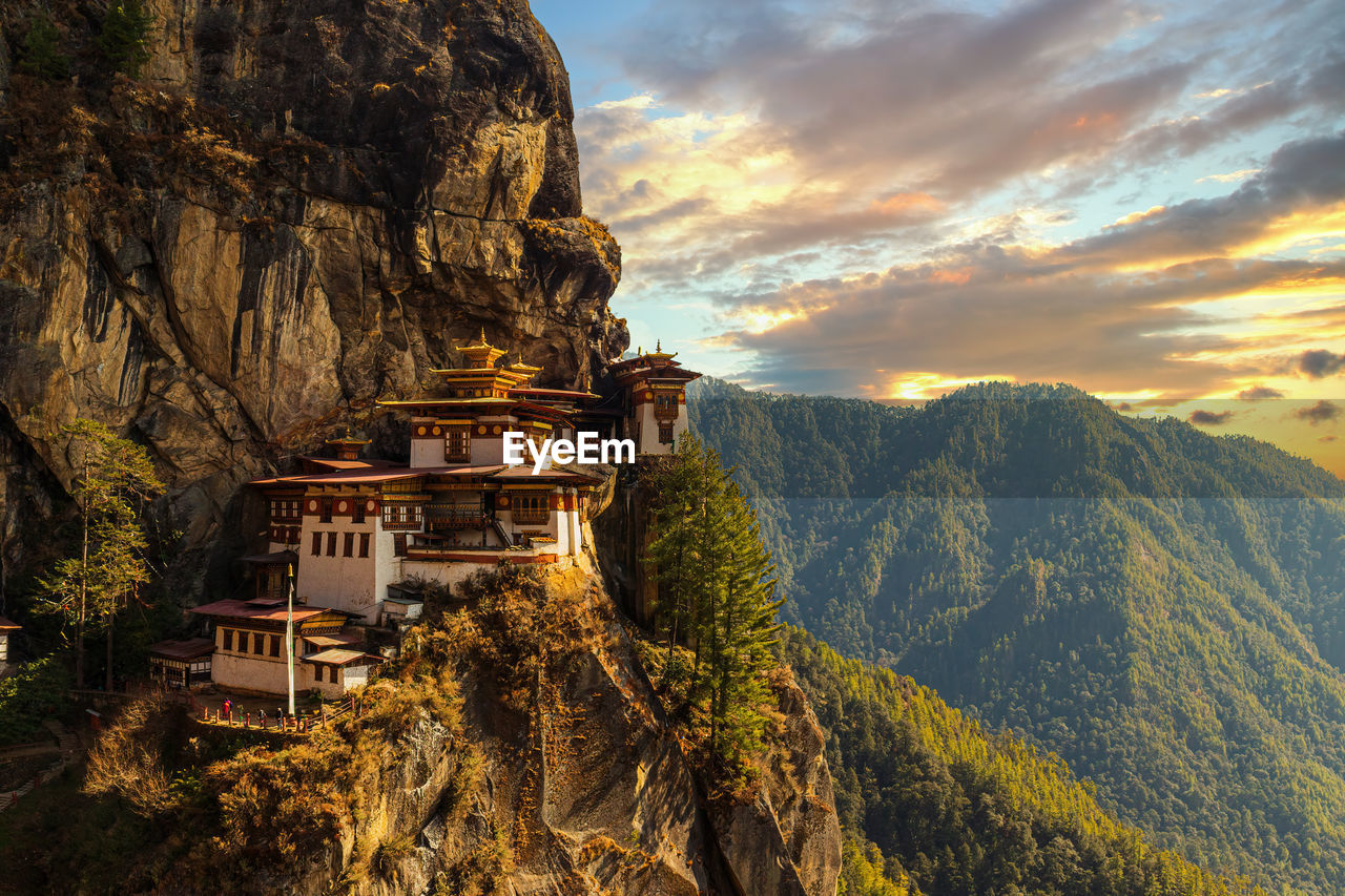 Paro taktsang, tiger nest in upper paro valley, bhutan