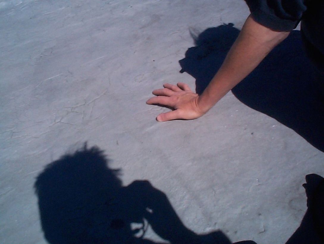 People shadows on ground