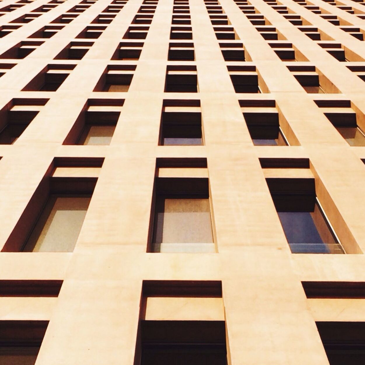 Directly below shot of modern office building