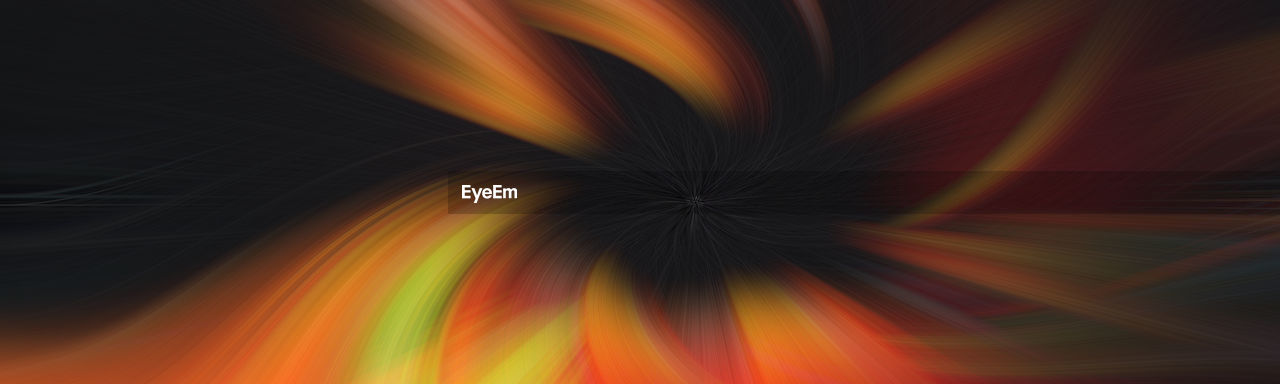Abstract bright yellow orange black striped background with swirl shapes