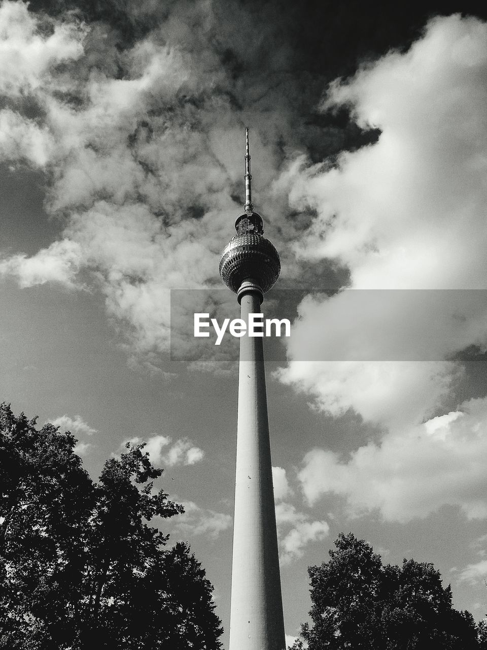 Low angle view of tower against the sky