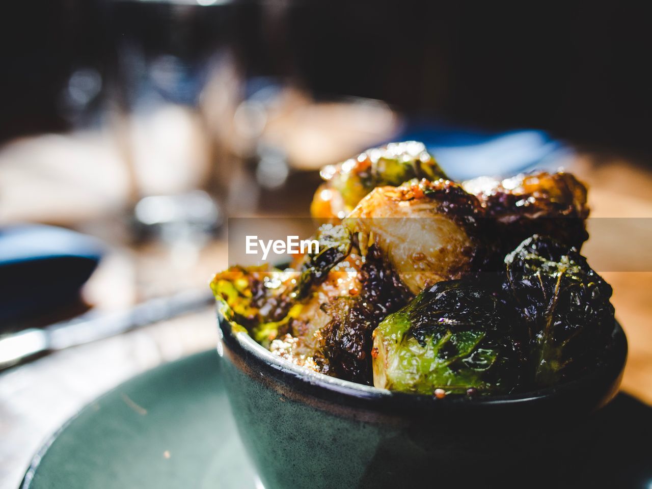 Close-up of food in bowl on table