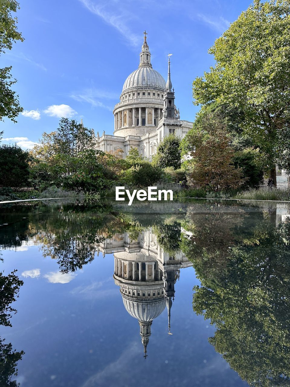 reflection of built structures in water