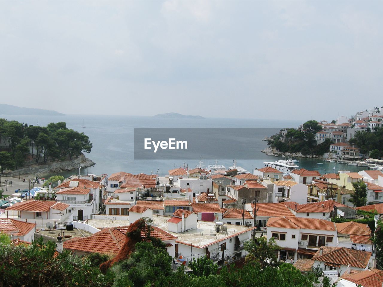 High angle shot of townscape