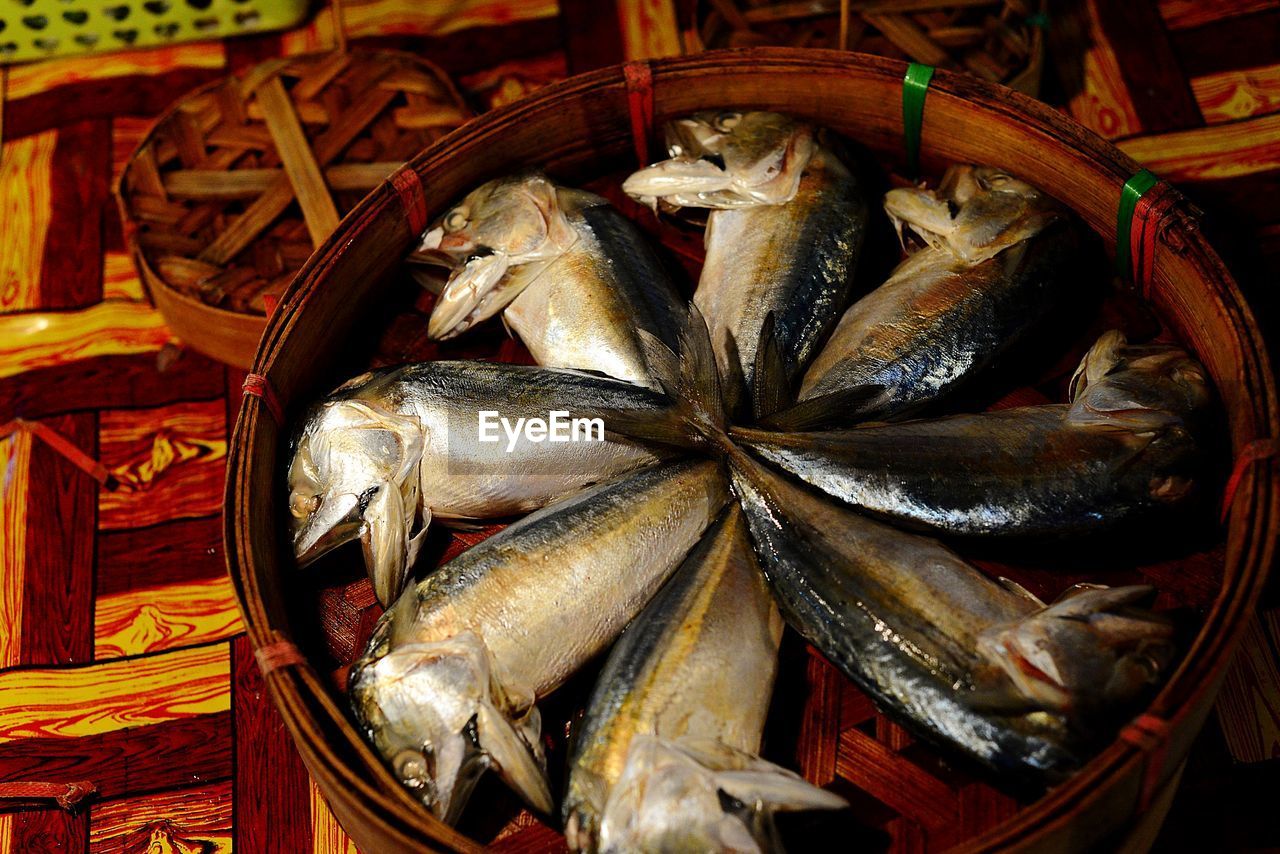 CLOSE-UP OF FISH IN PLATE