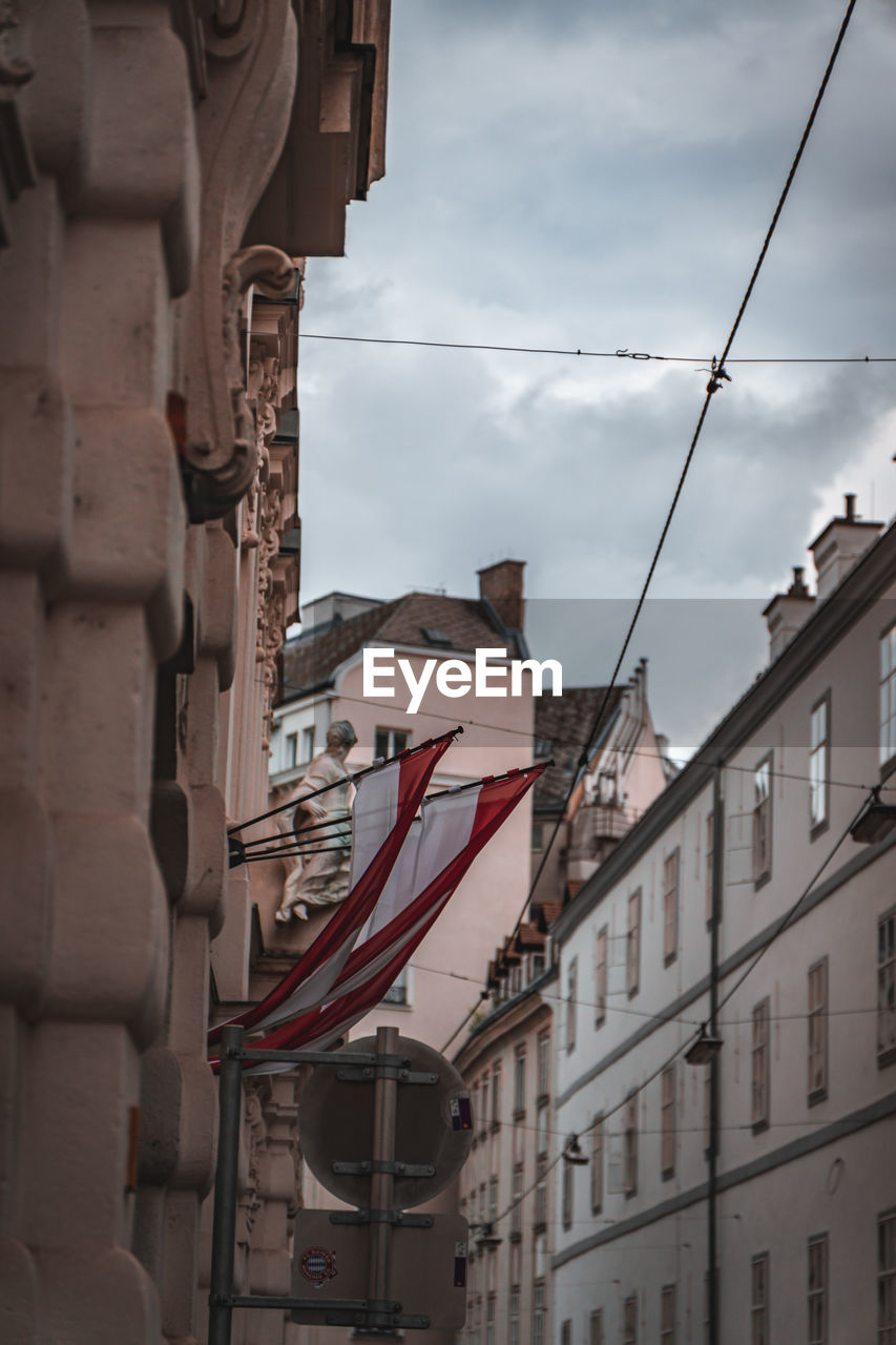 Low angle view of buildings in city