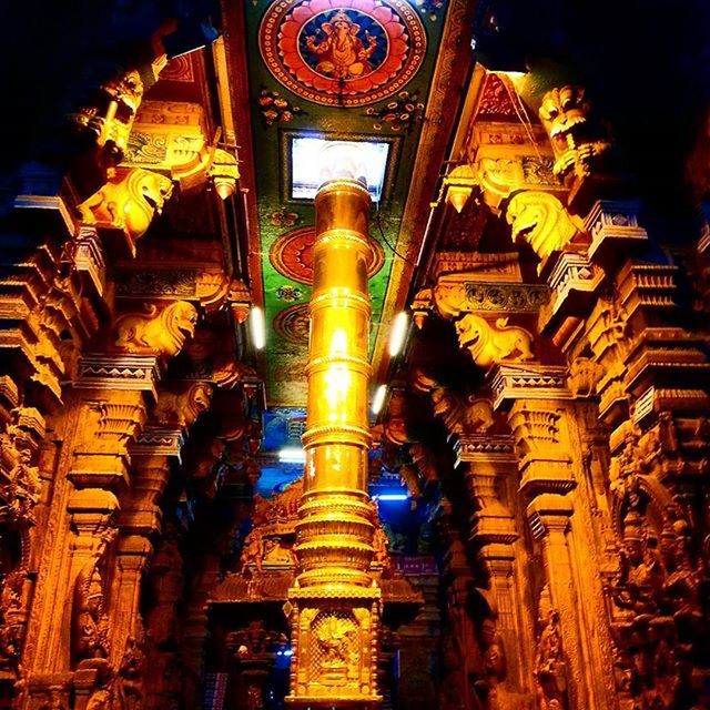 LOW ANGLE VIEW OF TEMPLE AGAINST SKY AT NIGHT