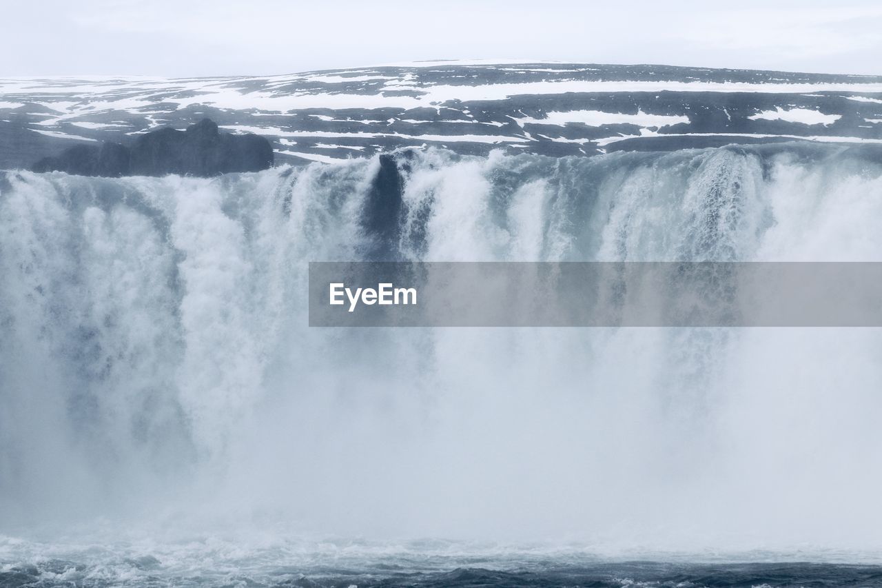 Scenic view of waterfall