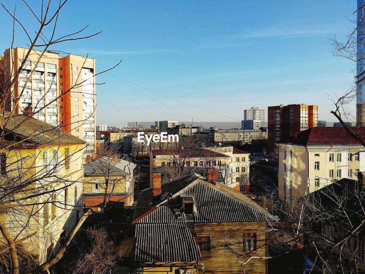 Buildings against sky in city