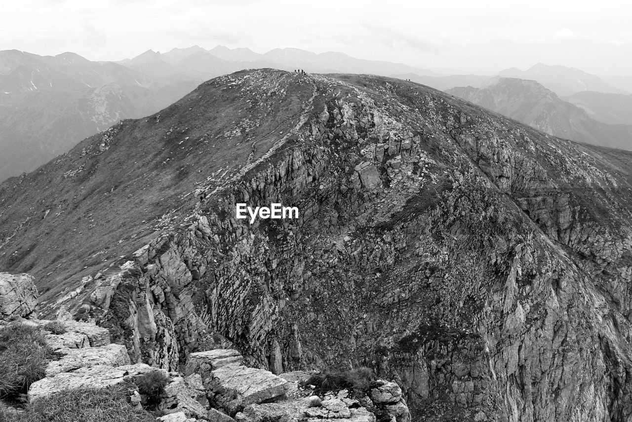 Panoramic view of mountains against sky