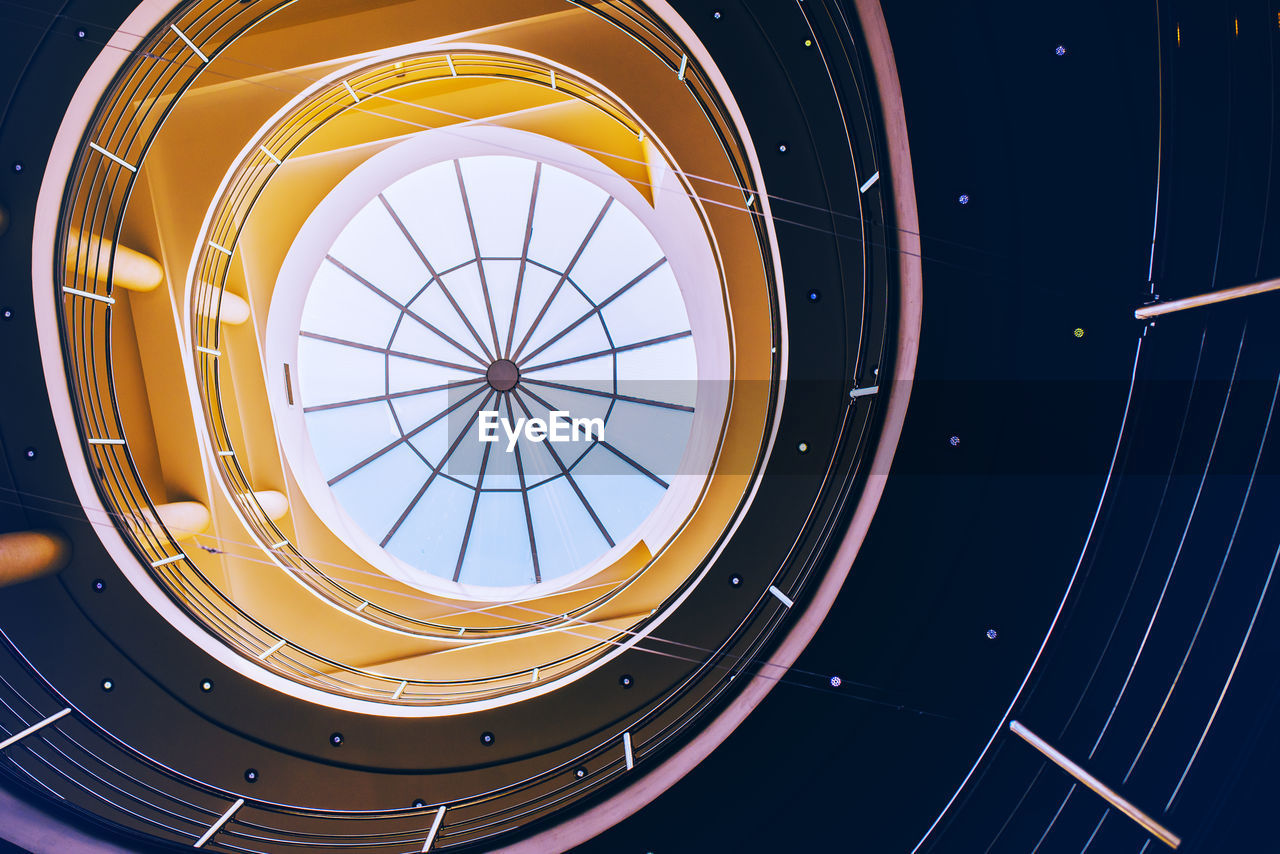 LOW ANGLE VIEW OF SPIRAL CEILING