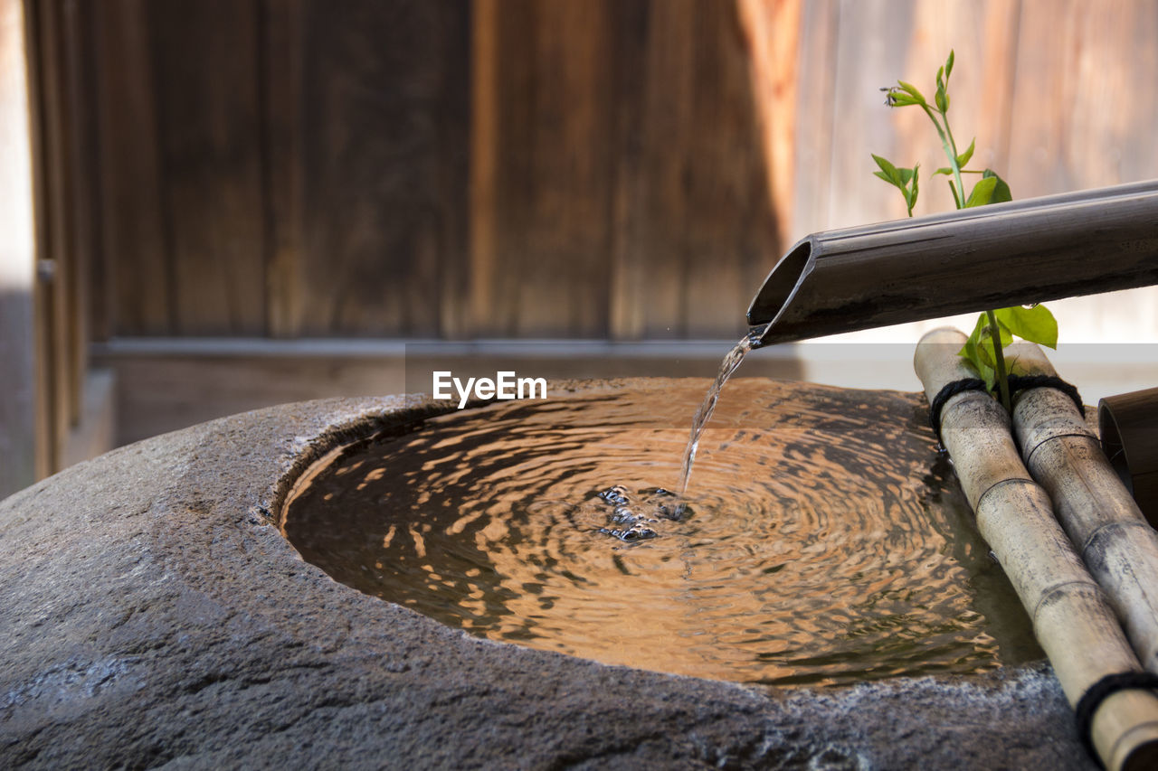 Close-up of water fountain