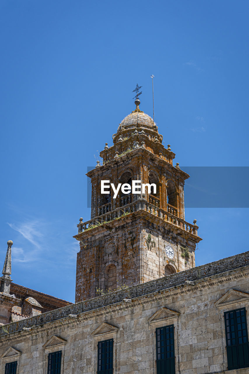 Bell tower of the monastery of san salvador in the town of celanova, ourense, spain