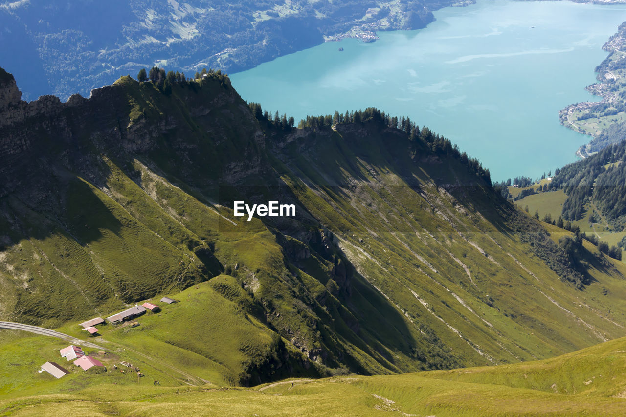 High angle view of landscape against sky