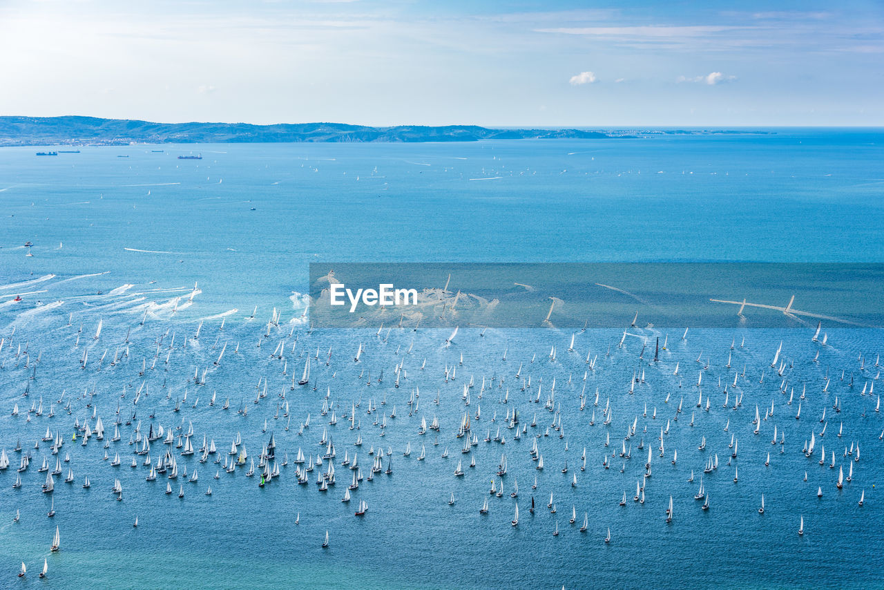 AERIAL VIEW OF SEA AGAINST SKY