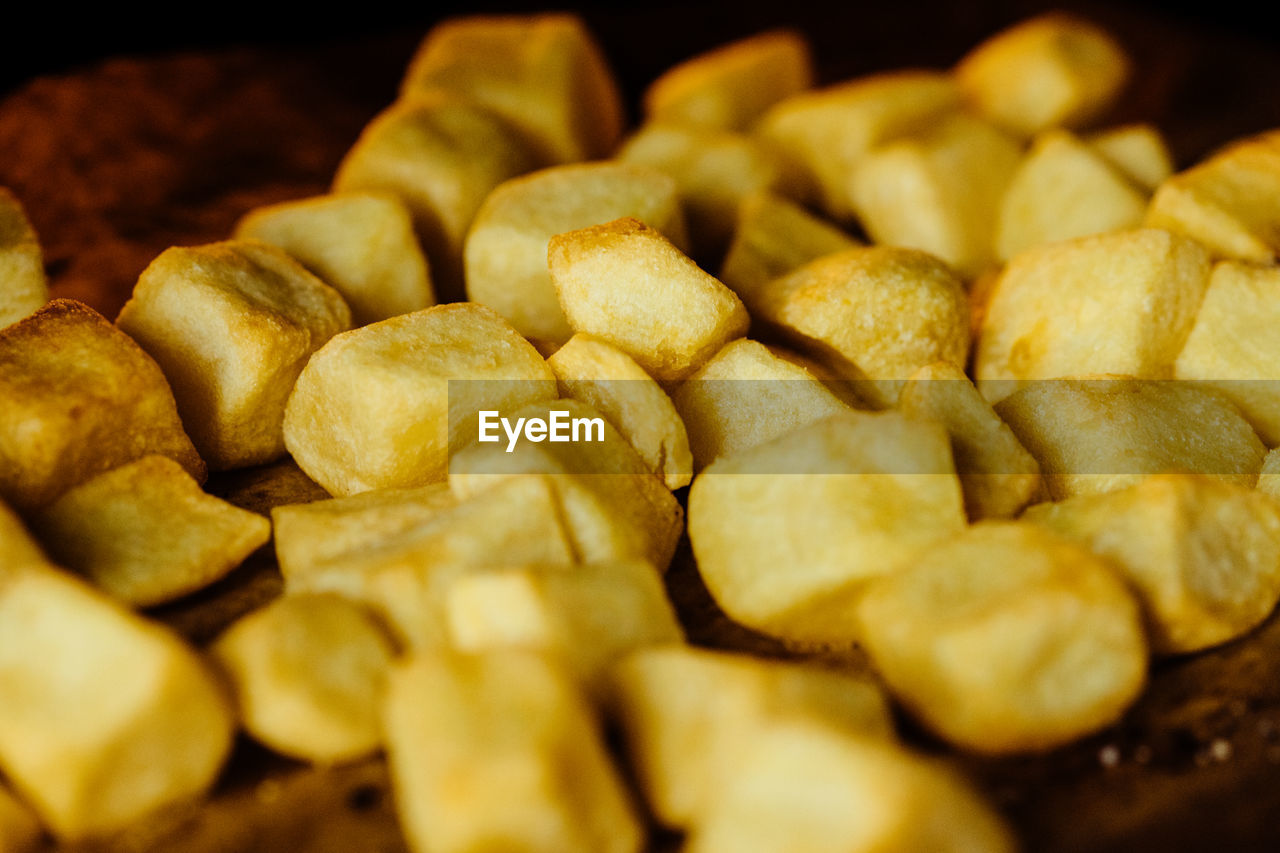Close-up of fried potato