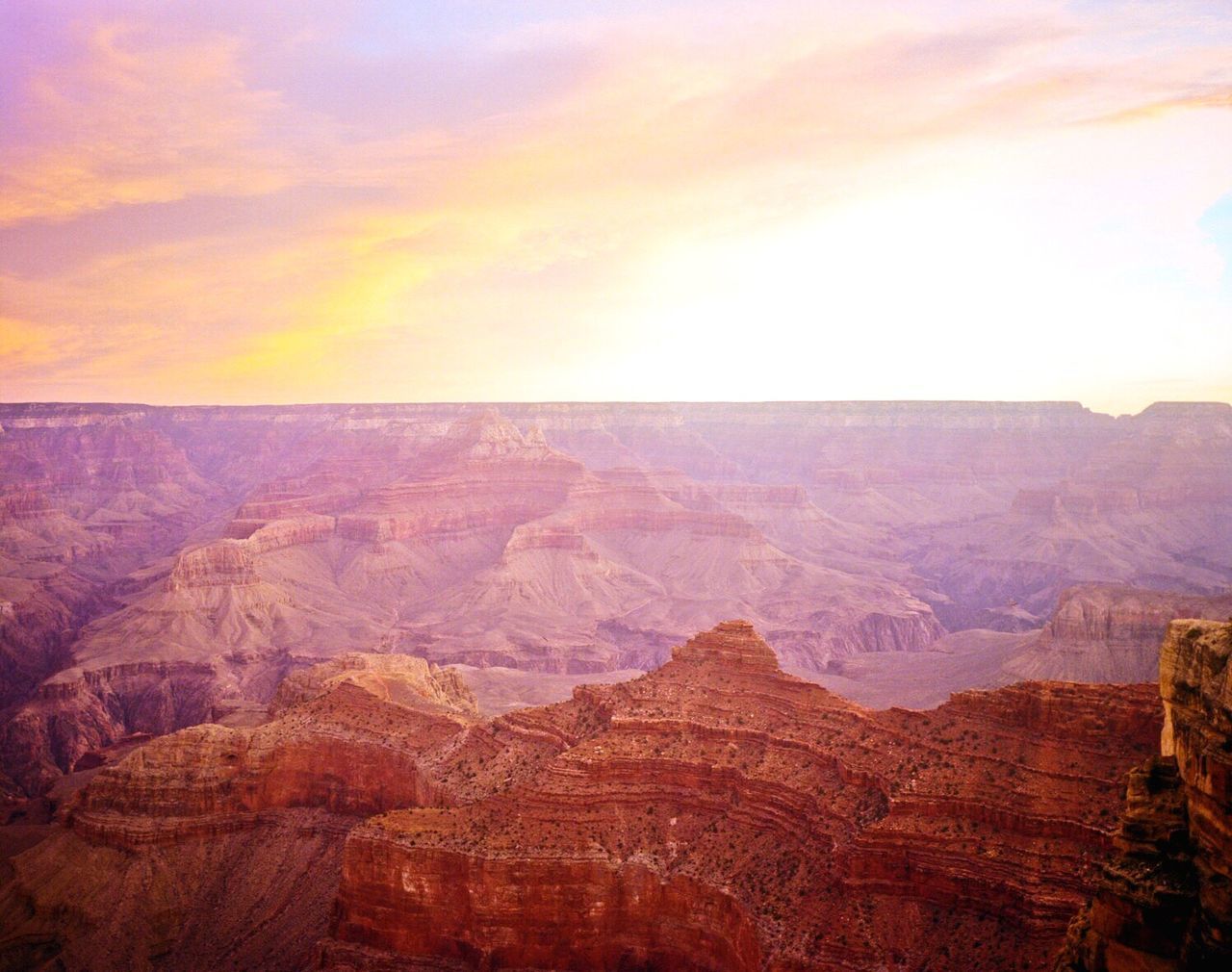 Scenic view of grand canyon national park during sunrise