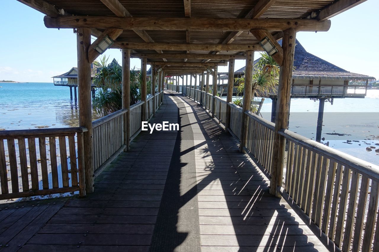 View of pier over sea