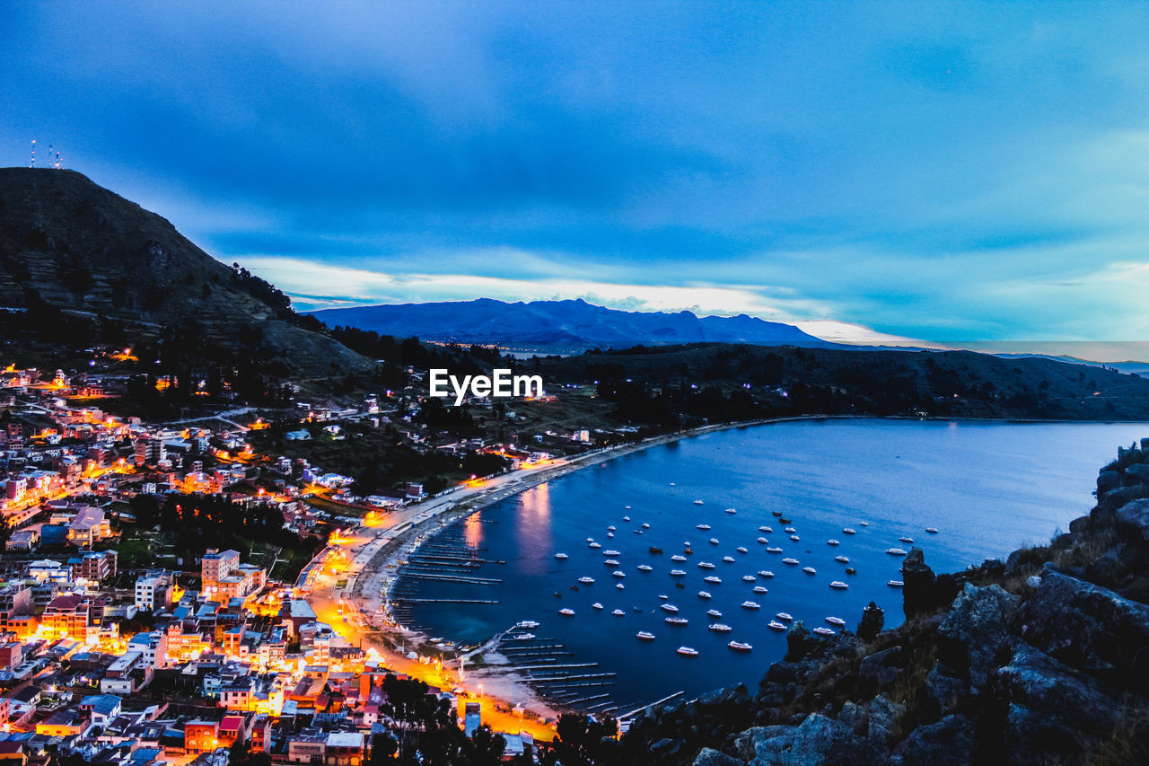 AERIAL VIEW OF CITY BY SEA