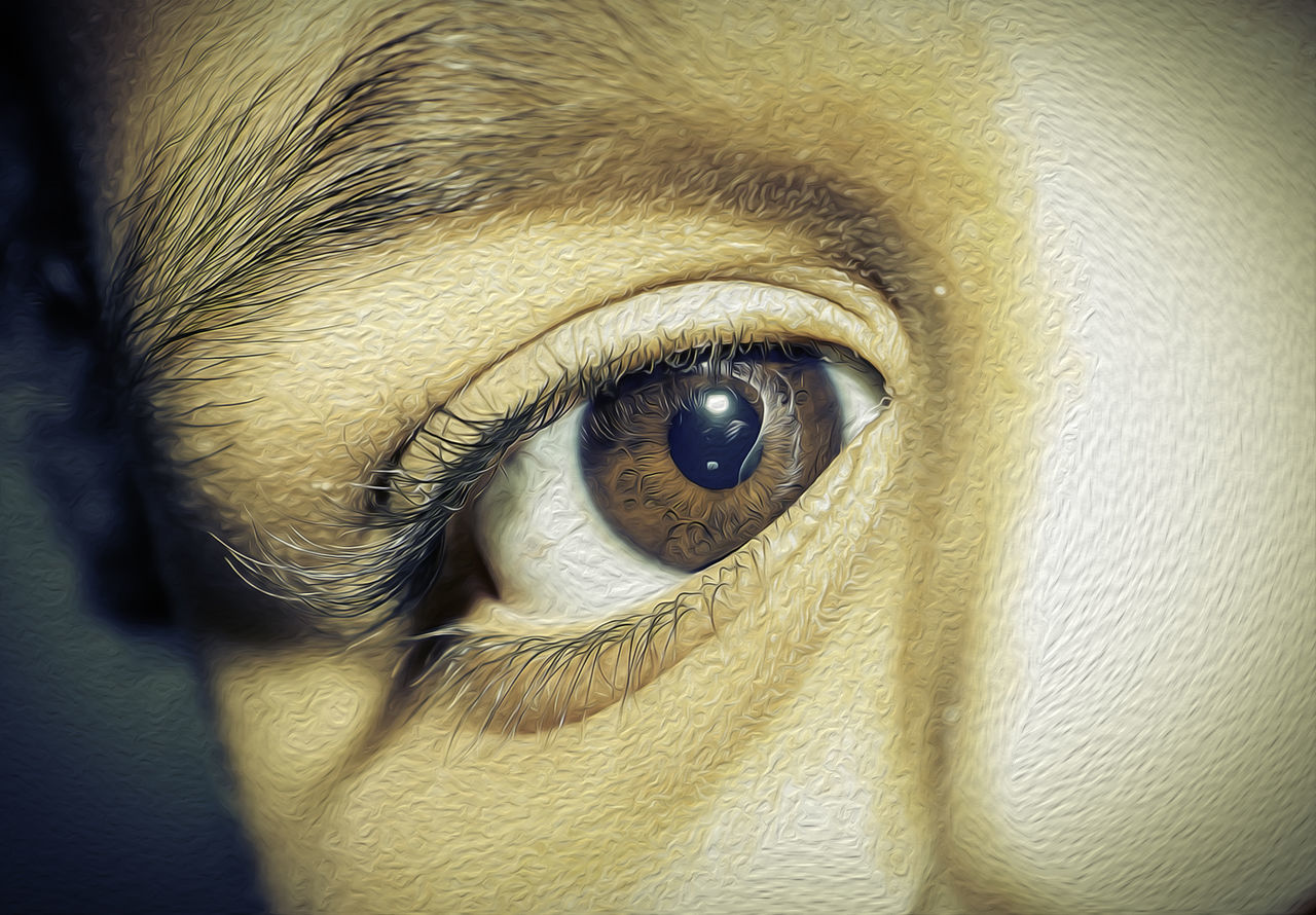 Detail shot of brown eye