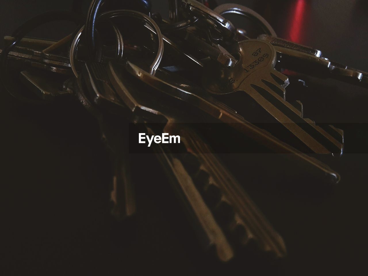 Close-up of keys on table