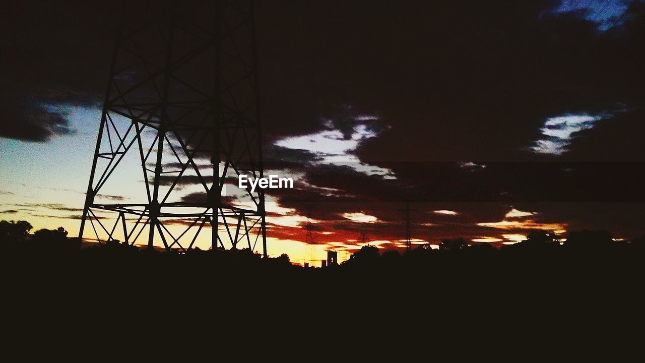 SILHOUETTE OF TREES AT NIGHT