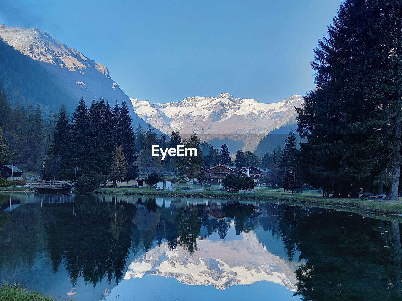 SCENIC VIEW OF LAKE BY TREES AGAINST SKY